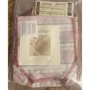 New Longaberger 2006 Natures Garland Basket Liner Holiday Stripe